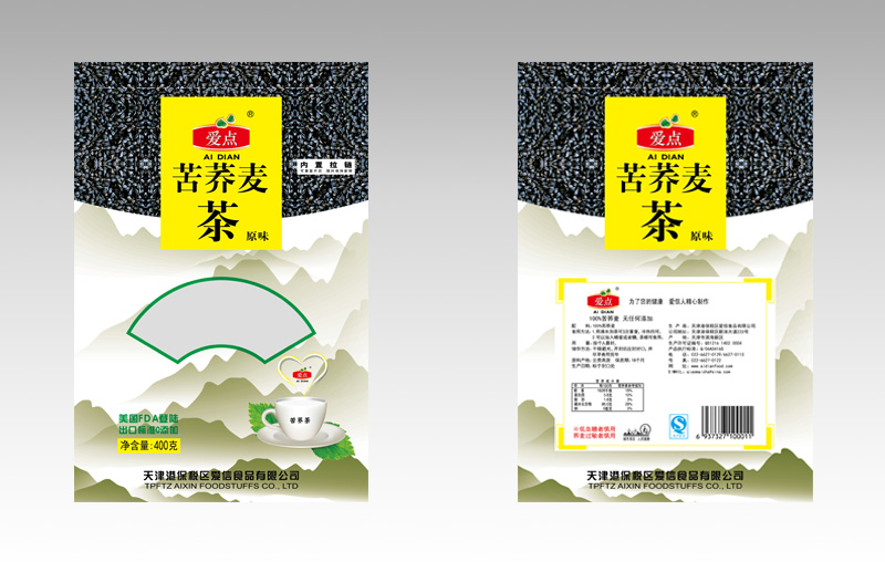 苦蕎麥茶葉包裝袋設(shè)計(jì)圖